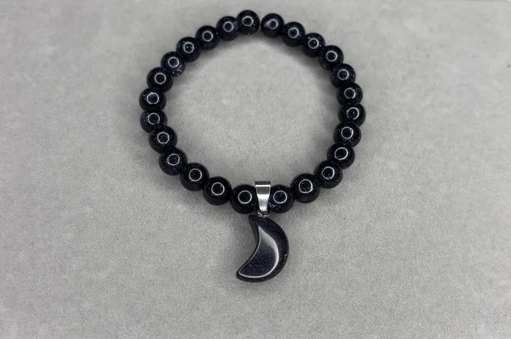 Pulsera Lluvia de Plata + Dije de Luna Lluvia de Plata