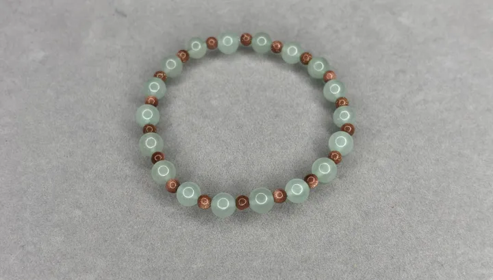 Pulsera Aventurina + Lluvia de Oro