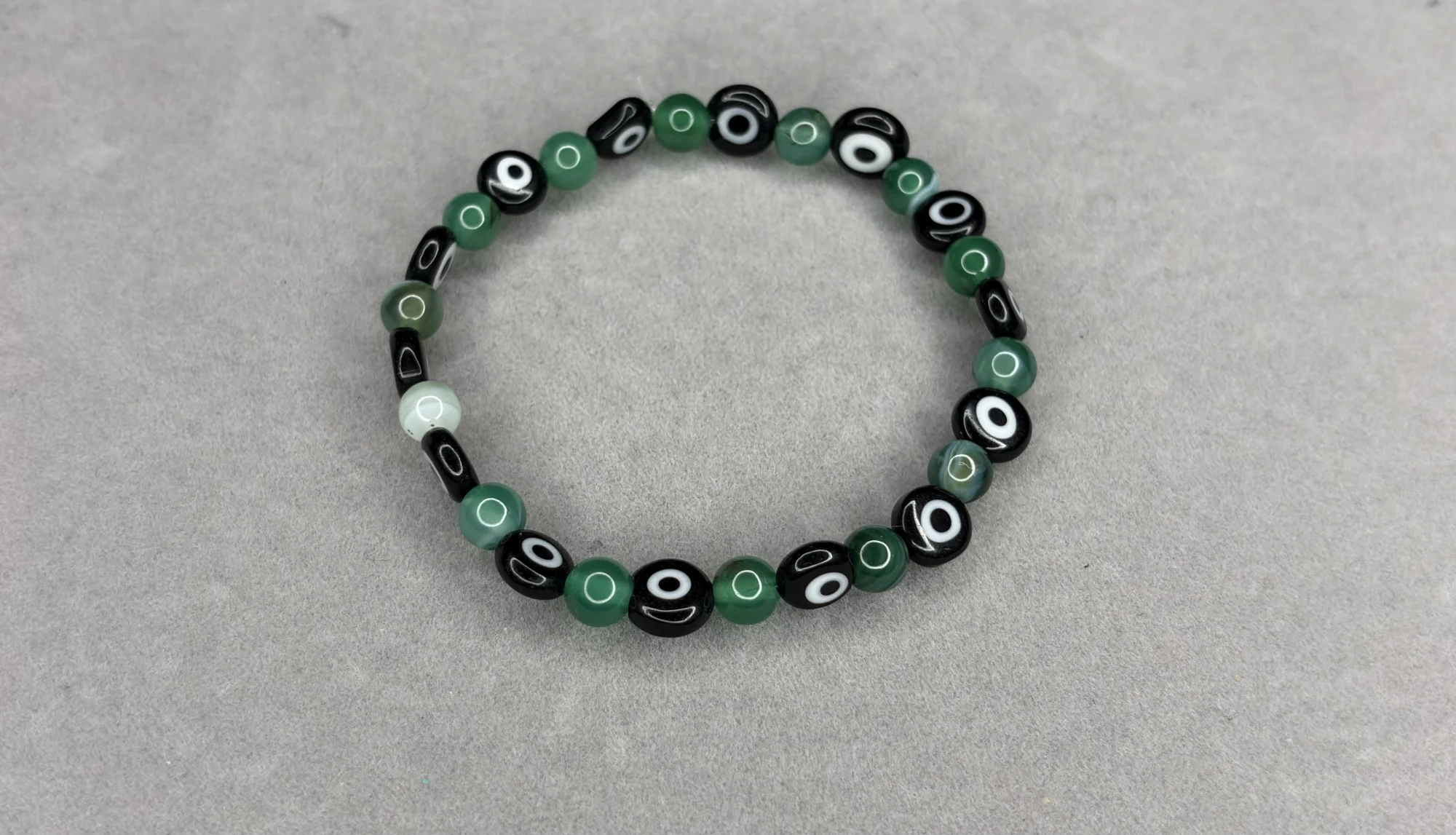 Pulsera Aventurina + Ojos Turcos Negros